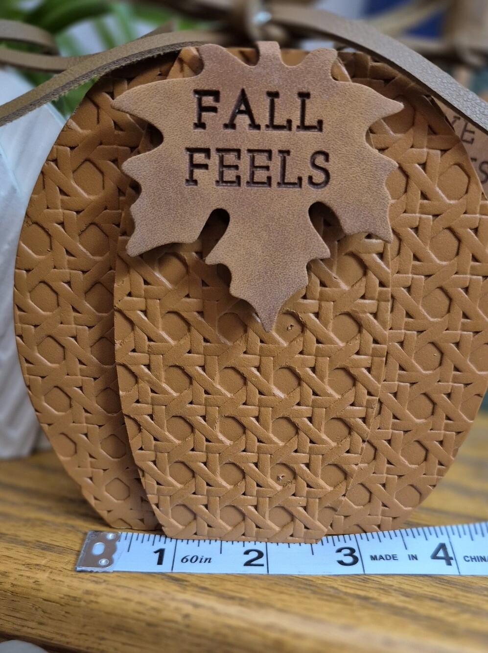 Fall Pumpkin Trio Wooden Home Decor - Green, Orange & White. NEW WITH TAGS!! - Picture 6 of 7